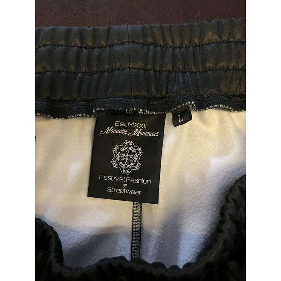 Nomadic Movement Sweatpants Mens Large Gray Geometric Fleece Jogger Festival - Picture 8 of 10